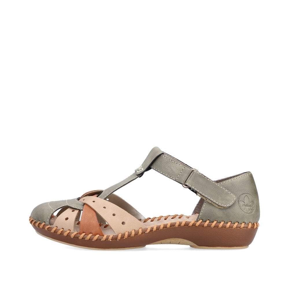 Rieker T Bar Summer Sandal - Green - image 003 |ww_colour=green|ww_order=003|