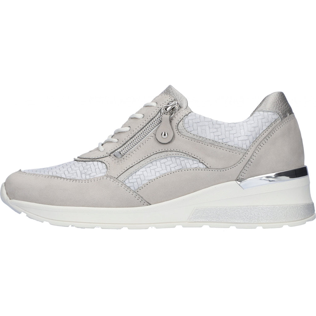 Waldlaufer H-Clara Lace-Up/Zip Casual Shoe - Stein Taupe Silber - image 002 |ww_colour=stein-taupe-silber|ww_order=002|