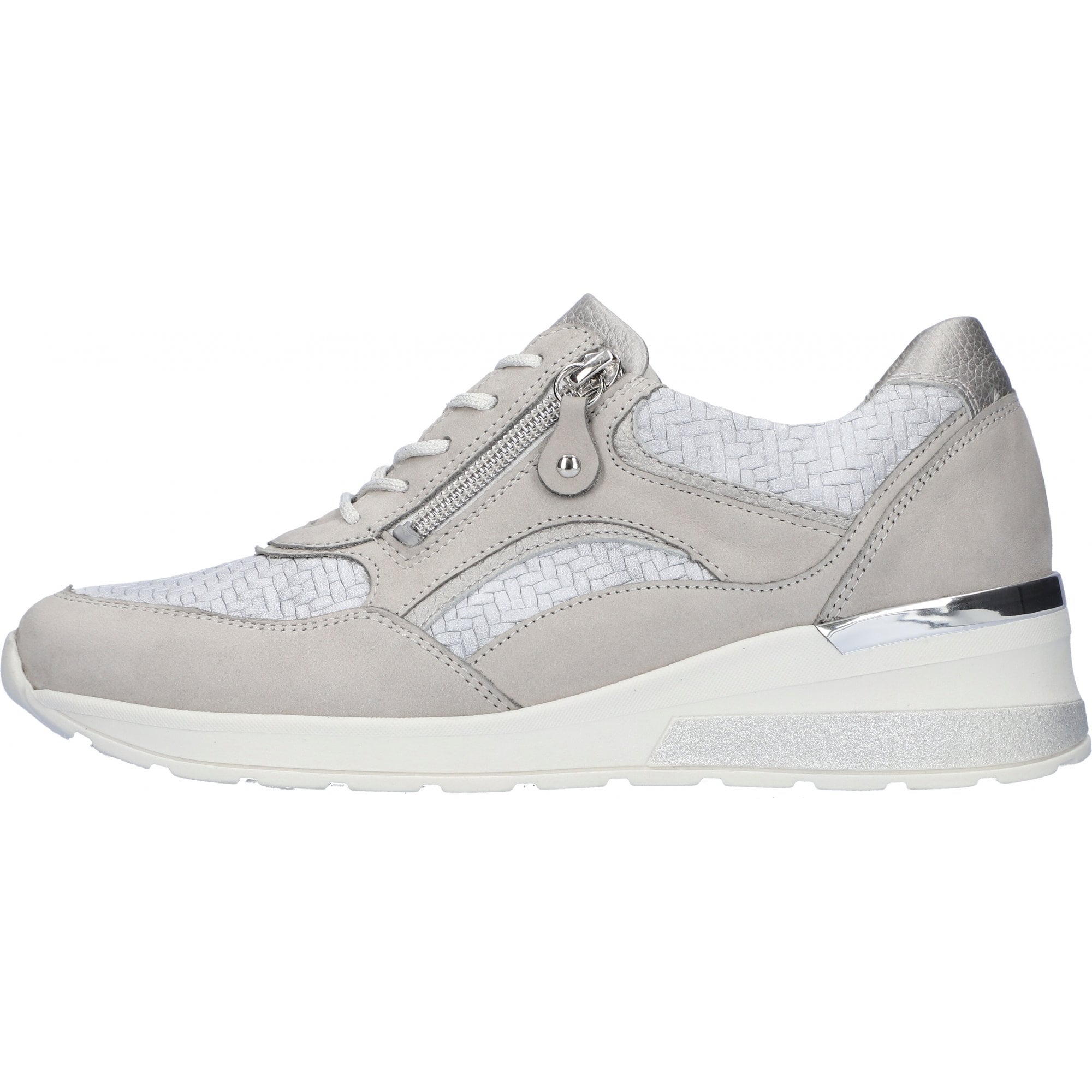 Waldlaufer H-Clara Lace-Up/Zip Casual Shoe - Stein Taupe Silber - image 002 |ww_colour=stein-taupe-silber|ww_order=002|