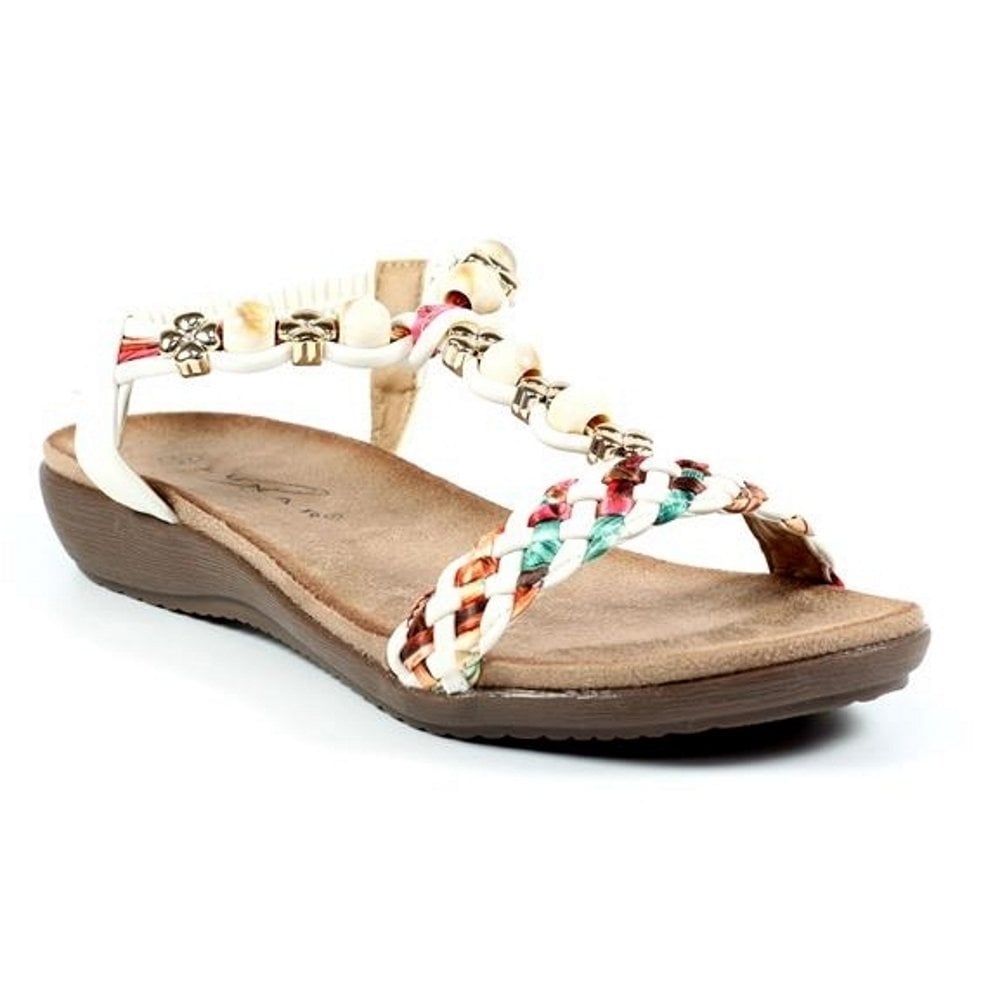 Lunar Larissa Sandal - White - image 001 |ww_colour=white|ww_order=001|