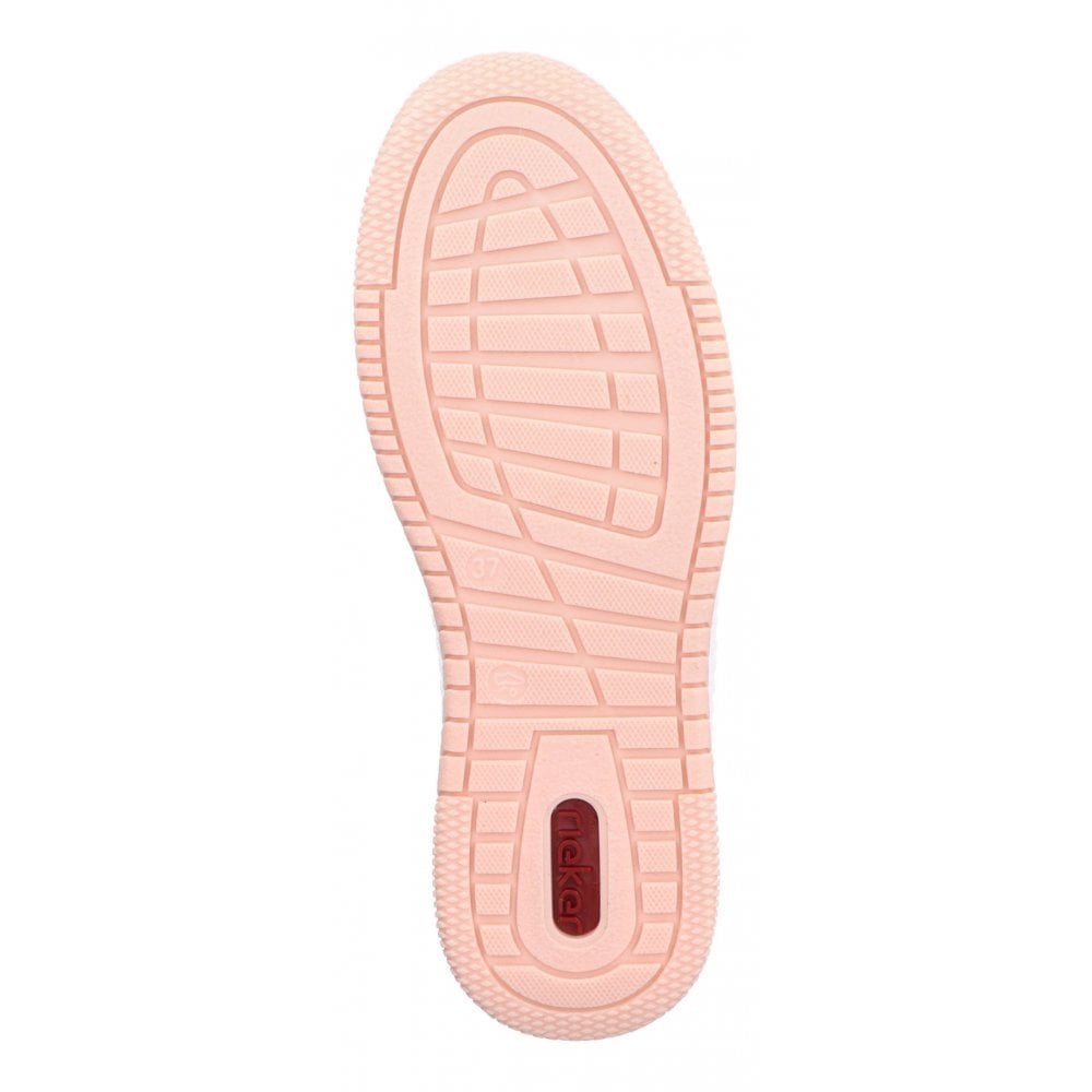 Rieker M5520 Zip/Lace-up Vegan Trainer - White Combi - image 005 |ww_colour=white-combi|ww_order=005|