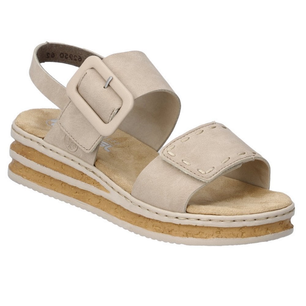 Rieker 62950 Hook & Loop Fastening Sandals - Beige - image 001 |ww_colour=beige|ww_order=001|