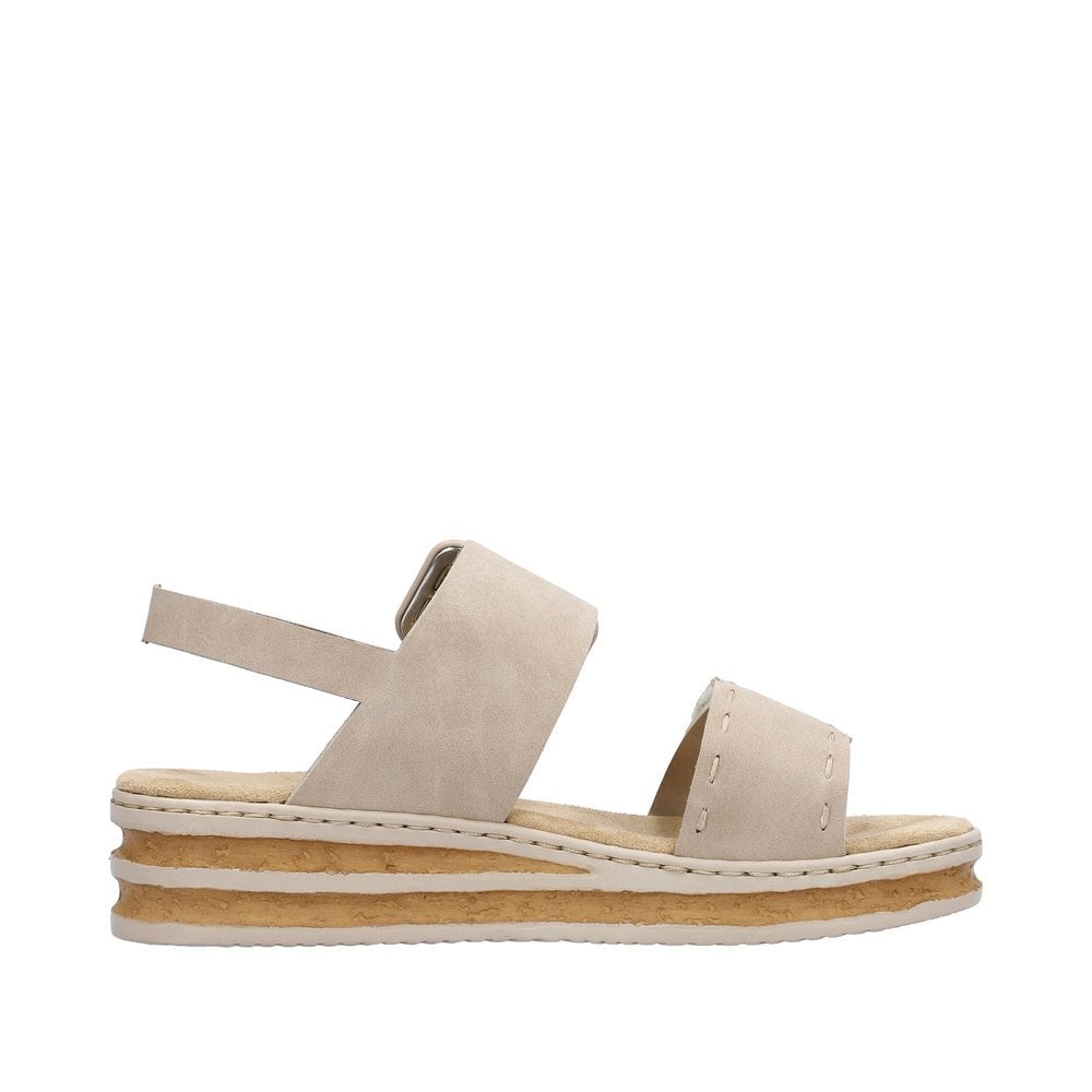Rieker 62950 Hook & Loop Fastening Sandals - Beige - image 003 |ww_colour=beige|ww_order=003|