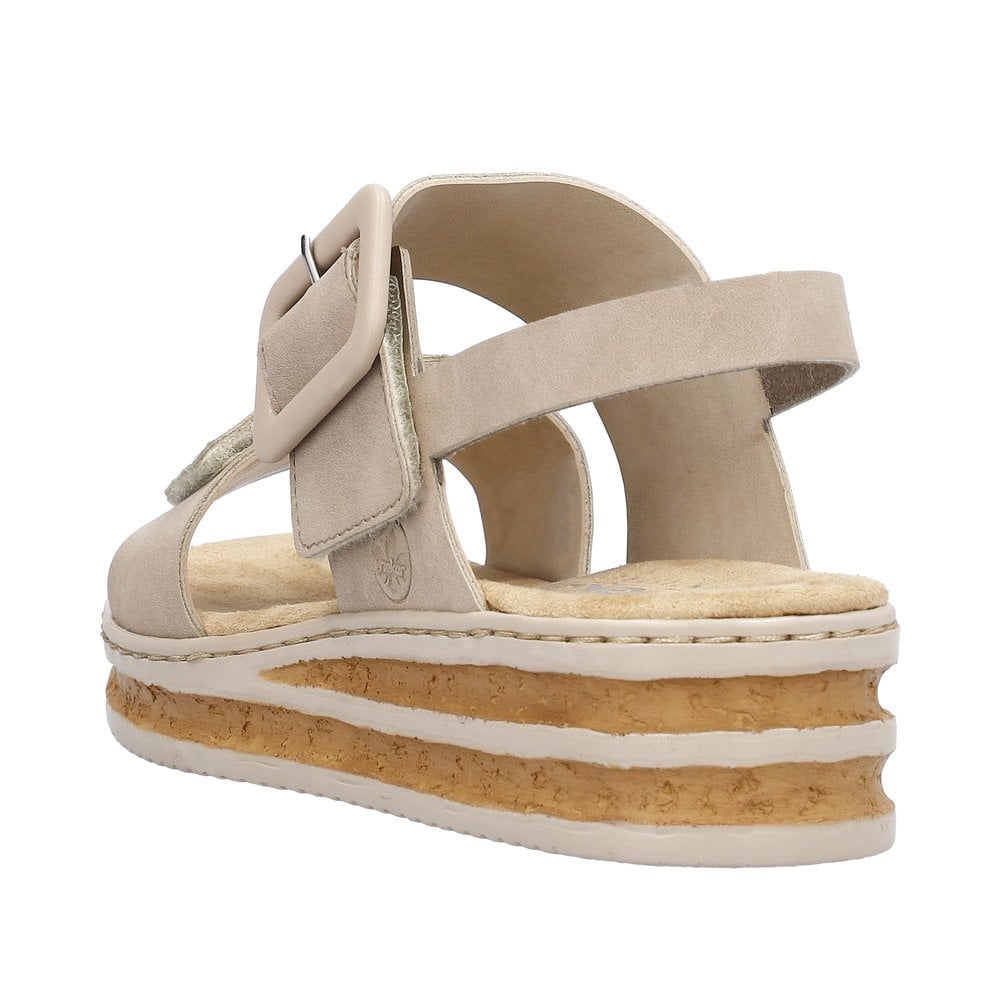 Rieker 62950 Hook & Loop Fastening Sandals - Beige - image 004 |ww_colour=beige|ww_order=004|