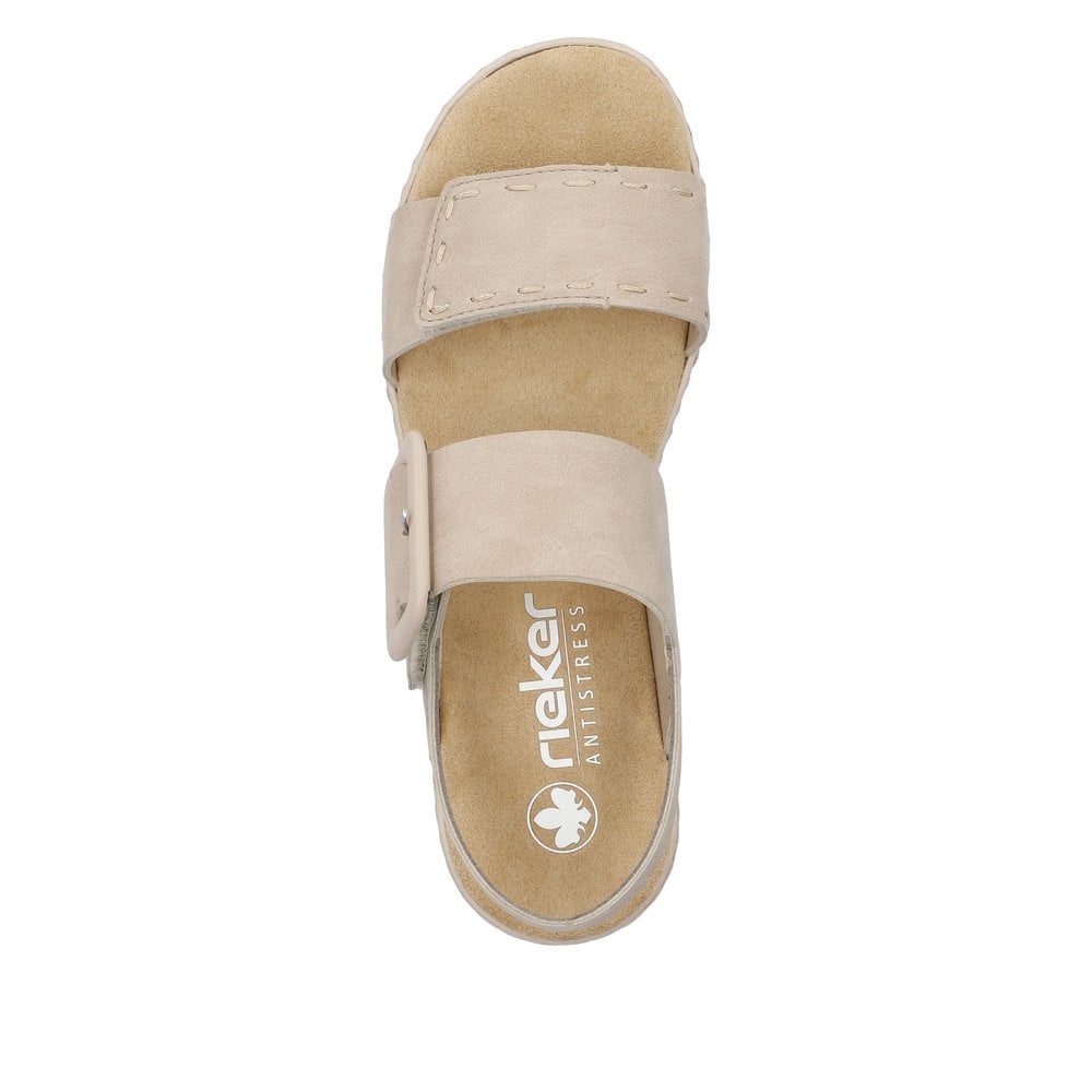 Rieker 62950 Hook & Loop Fastening Sandals - Beige - image 005 |ww_colour=beige|ww_order=005|