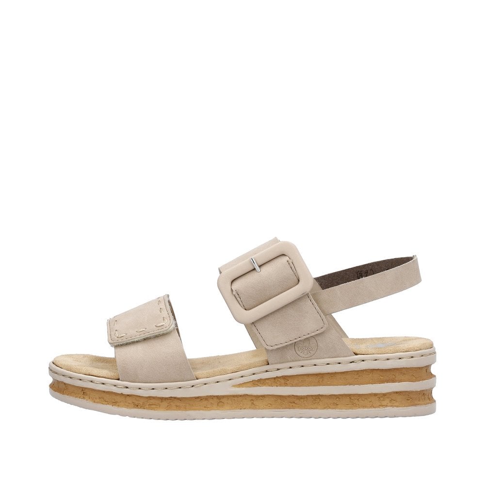 Rieker 62950 Hook & Loop Fastening Sandals - Beige - image 006 |ww_colour=beige|ww_order=006|