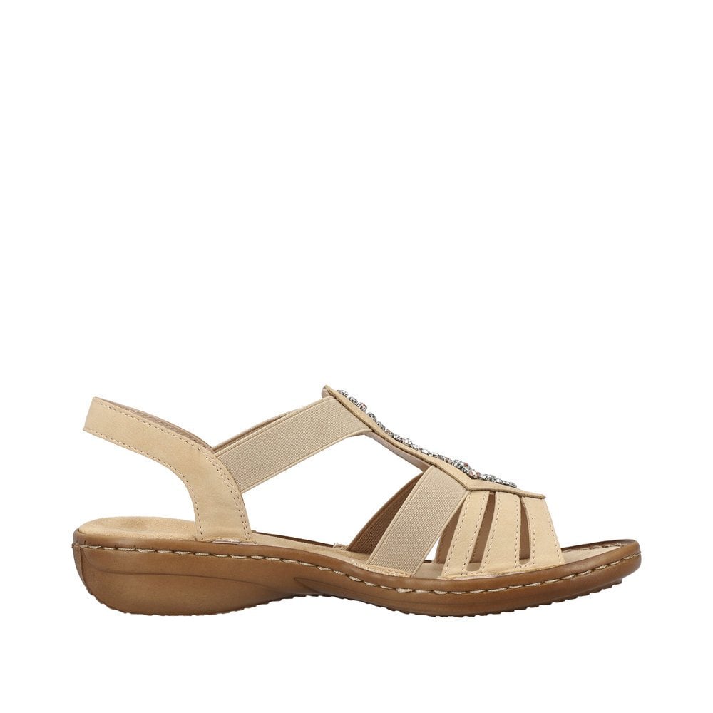 Rieker 60803 Elasticated Sparkle Sandal - Brown - image 006 |ww_colour=brown|ww_order=006|