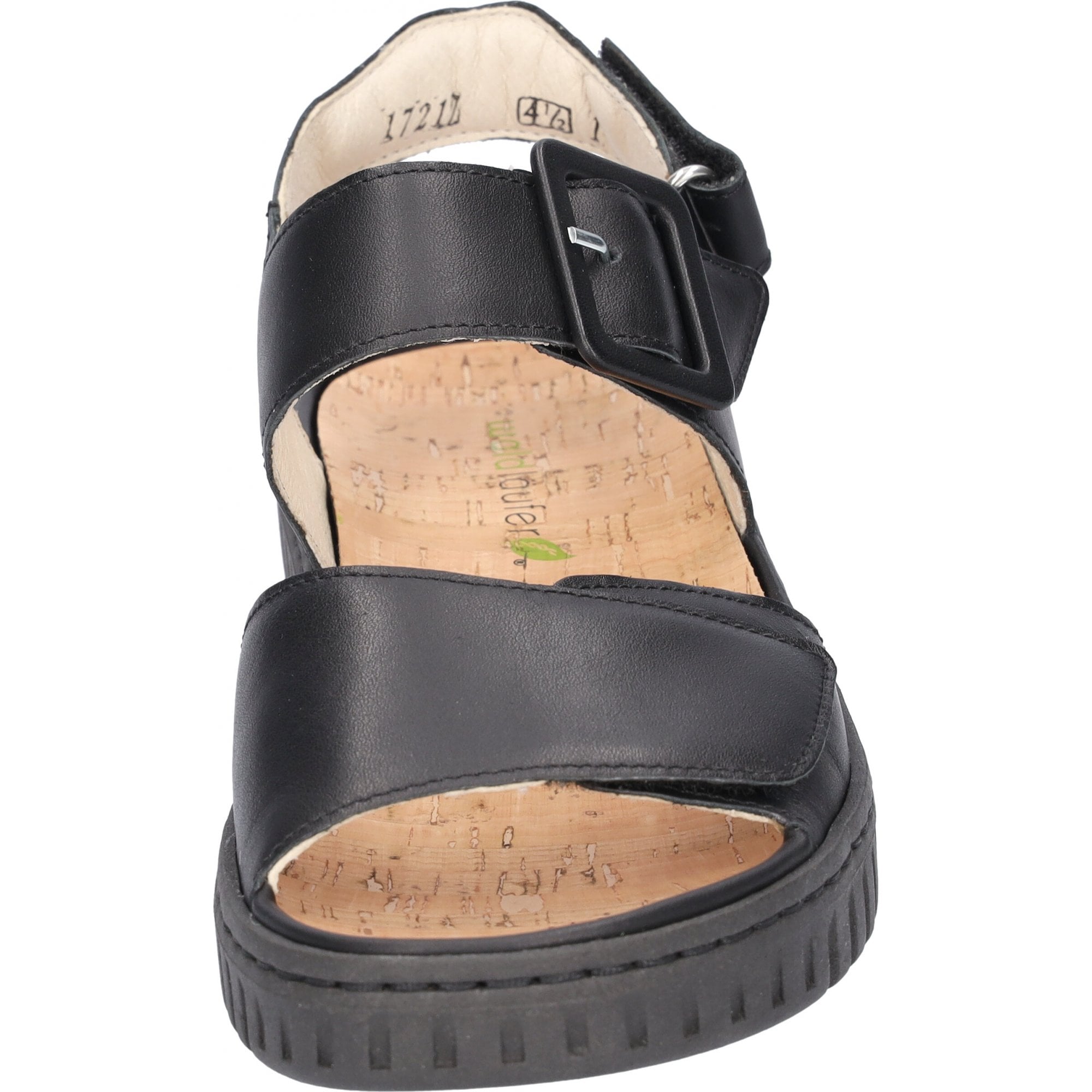 Waldlaufer 955004  Willow Leather Adjustable Wedge Sandal - Black - image 003 |ww_colour=black|ww_order=003|