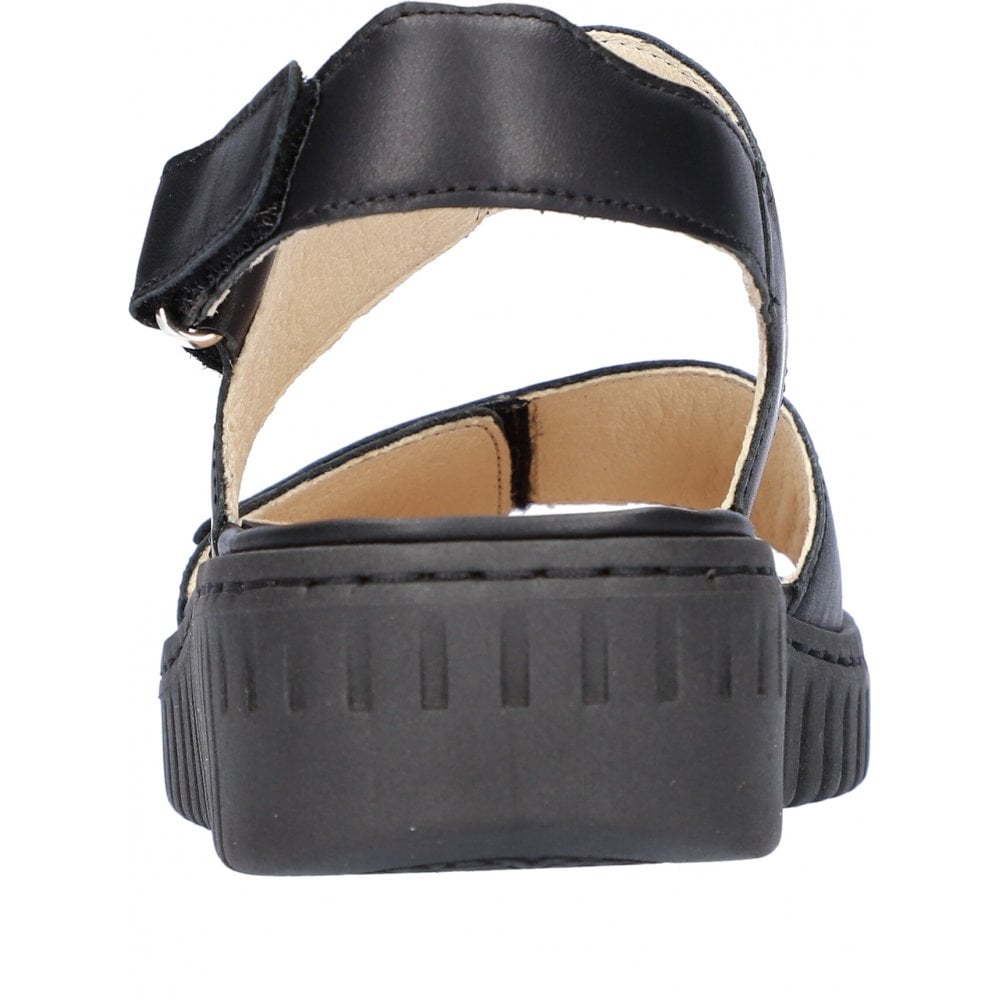 Waldlaufer 955004  Willow Leather Adjustable Wedge Sandal - Black - image 005 |ww_colour=black|ww_order=005|