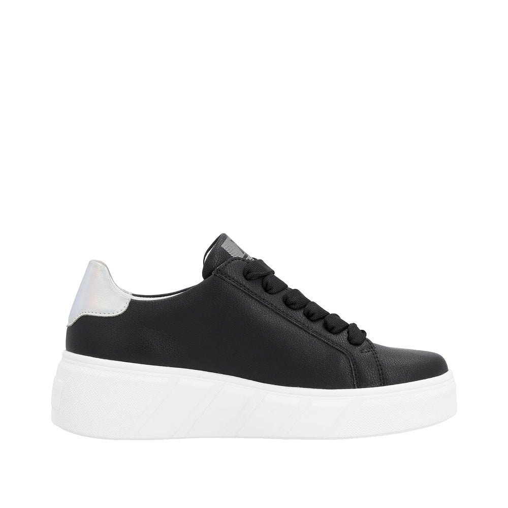 Rieker W0505 Lace/Zip Up Casual Shoe - Black - image 002 |ww_colour=black|ww_order=002|