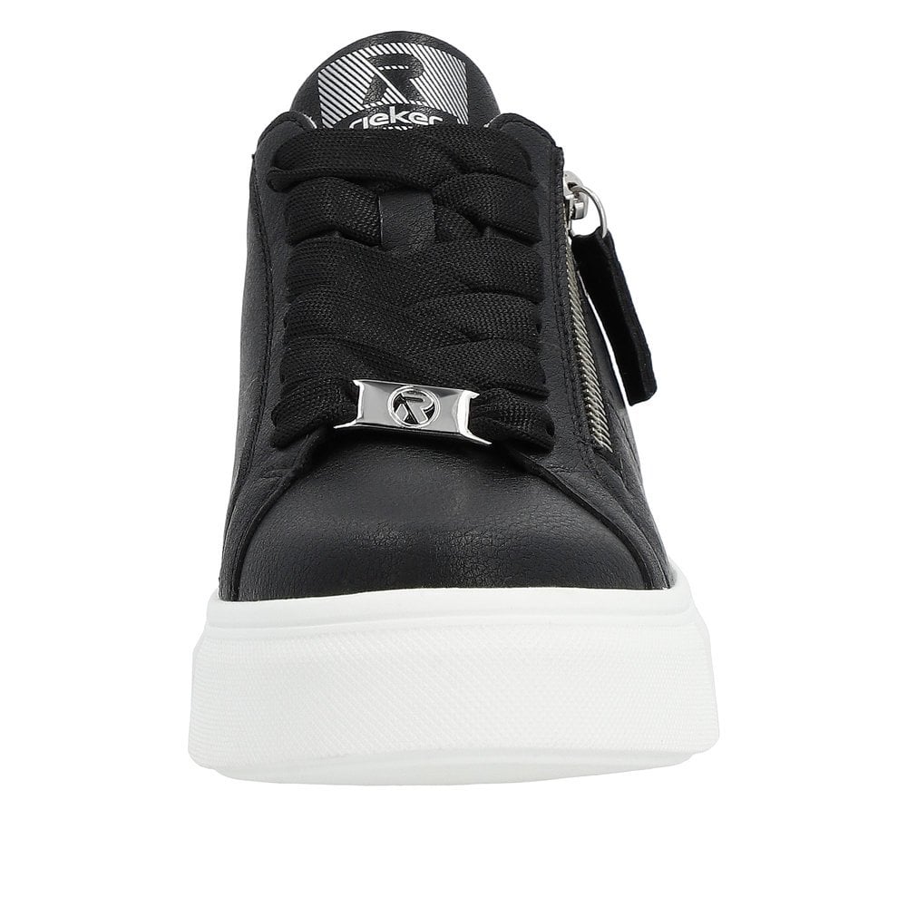 Rieker W0505 Lace/Zip Up Casual Shoe - Black - image 006 |ww_colour=black|ww_order=006|