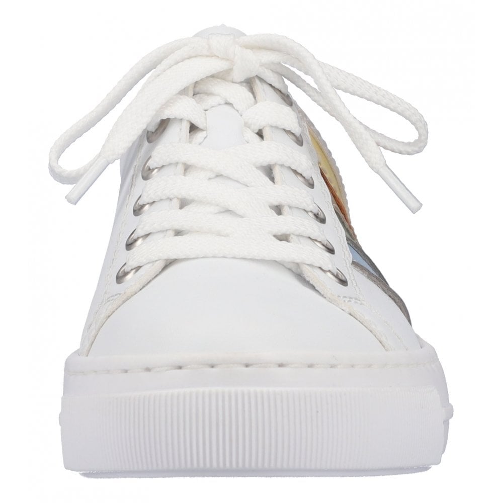 Rieker L8802 Lace Up Casual Shoe - White Combi - image 002 |ww_colour=white-combi|ww_order=002|