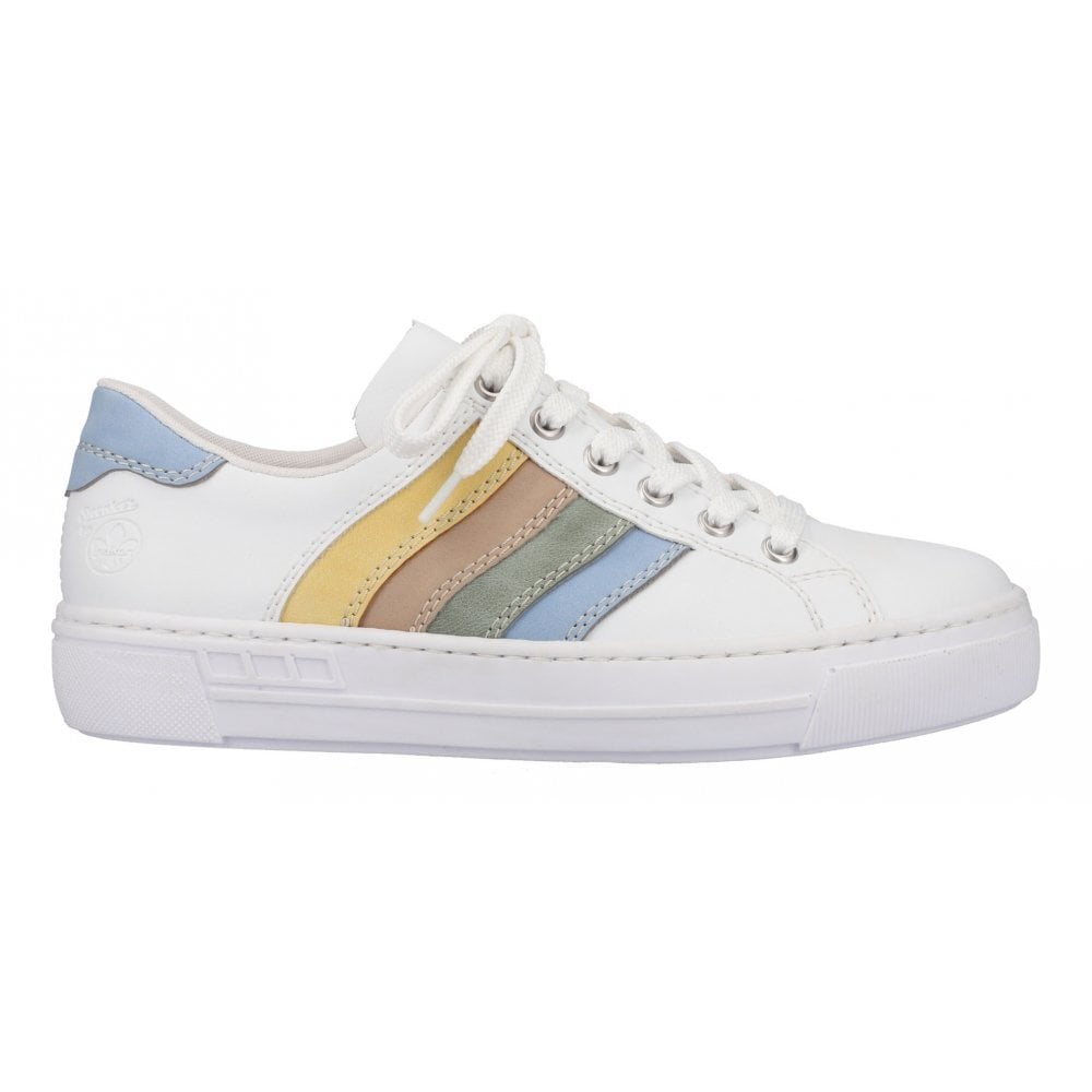Rieker L8802 Lace Up Casual Shoe - White Combi - image 005 |ww_colour=white-combi|ww_order=005|
