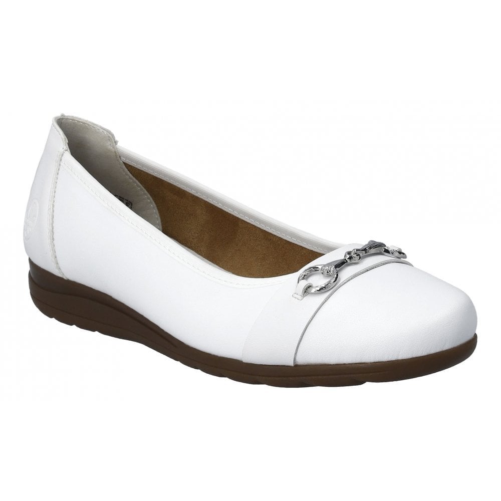 Rieker L9360 Ballet Pump - White - image 001 |ww_colour=white|ww_order=001|