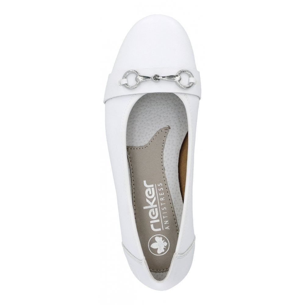 Rieker L9360 Ballet Pump - White - image 002 |ww_colour=white|ww_order=002|