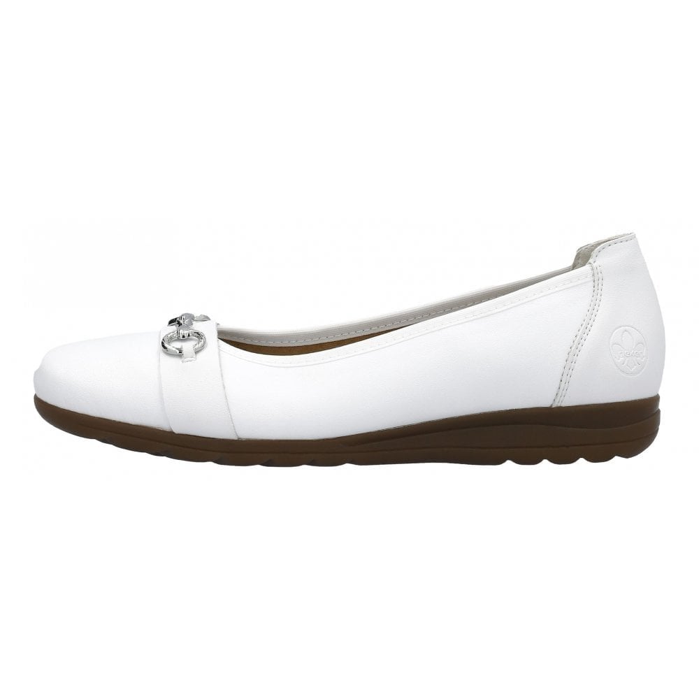 Rieker L9360 Ballet Pump - White - image 003 |ww_colour=white|ww_order=003|