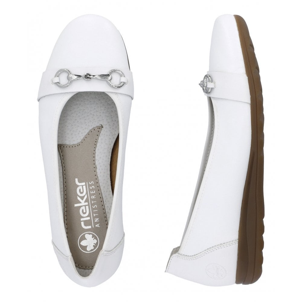 Rieker L9360 Ballet Pump - White - image 006 |ww_colour=white|ww_order=006|