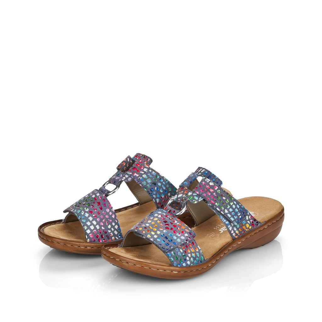 Rieker 608P9 Adjustable Mule Sandal - Multi - image 002 |ww_colour=multi|ww_order=002|