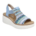 Rieker 69172 Elasticated Wedge Sandal - Multi - image 001 |ww_colour=multi|ww_order=001|