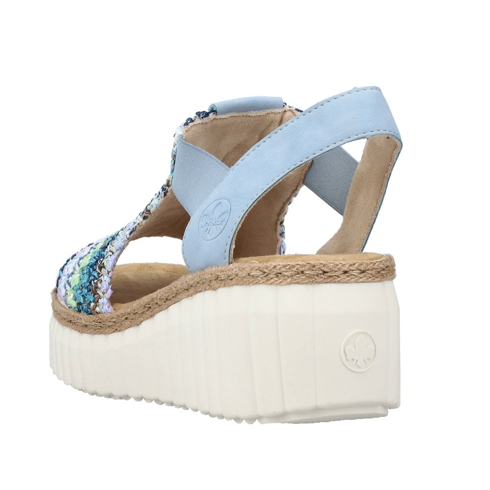 Rieker 69172 Elasticated Wedge Sandal - Multi - image 004 |ww_colour=multi|ww_order=004|