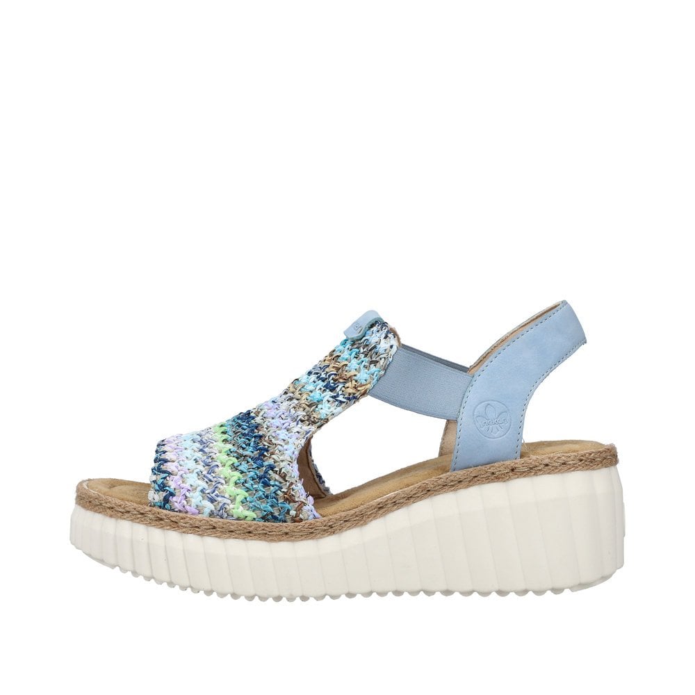 Rieker 69172 Elasticated Wedge Sandal - Multi - image 005 |ww_colour=multi|ww_order=005|