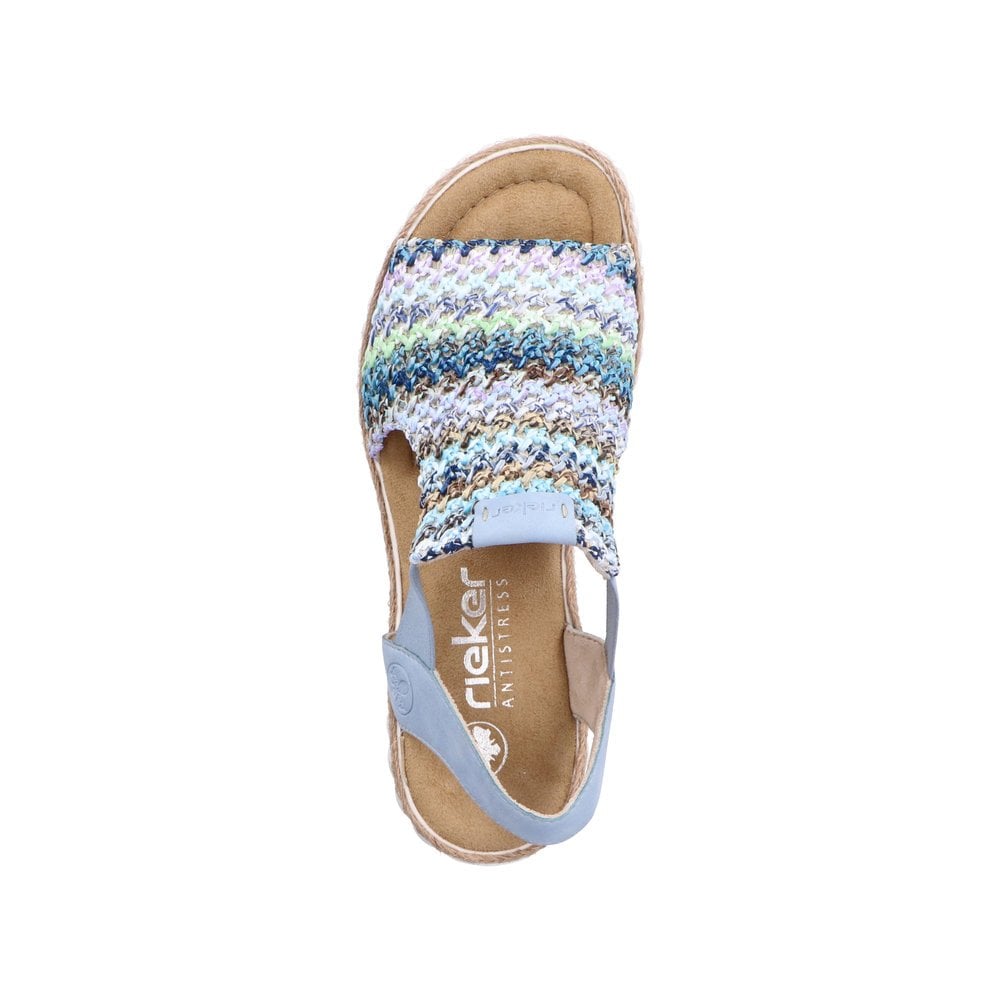 Rieker 69172 Elasticated Wedge Sandal - Multi - image 006 |ww_colour=multi|ww_order=006|