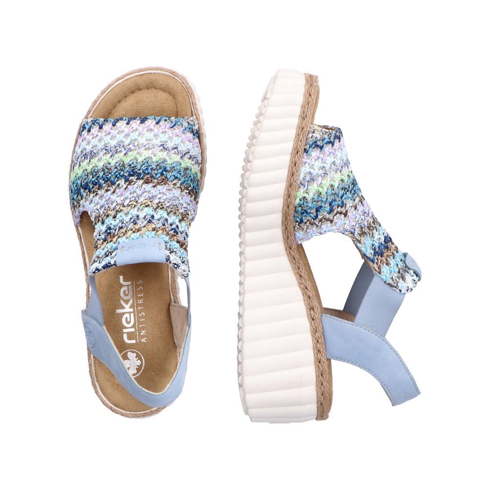 Rieker 69172 Elasticated Wedge Sandal - Multi - image 007 |ww_colour=multi|ww_order=007|
