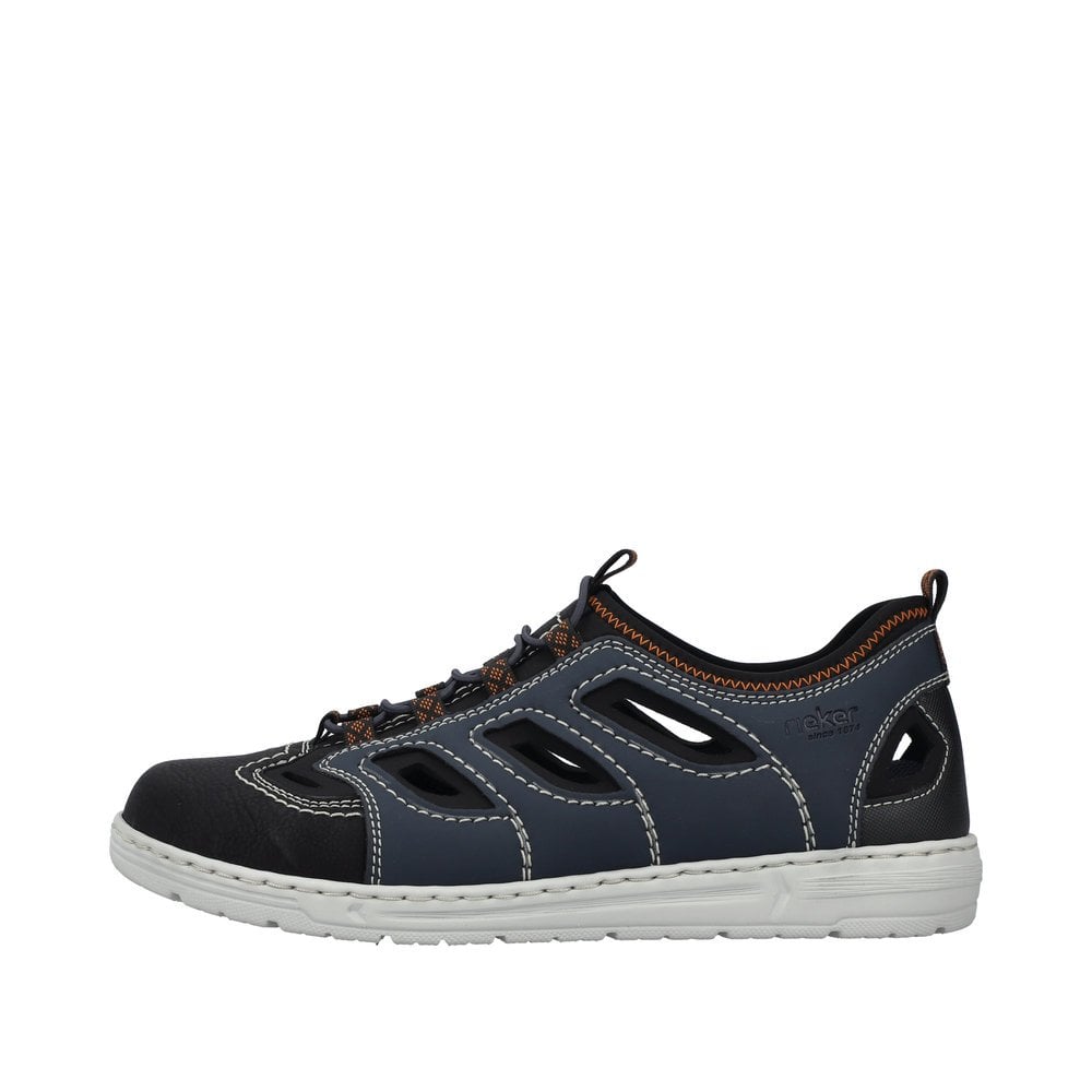 Rieker Slip On Casual Summer Shoe - Blue Combi - image 004 |ww_colour=blue-combi|ww_order=004|