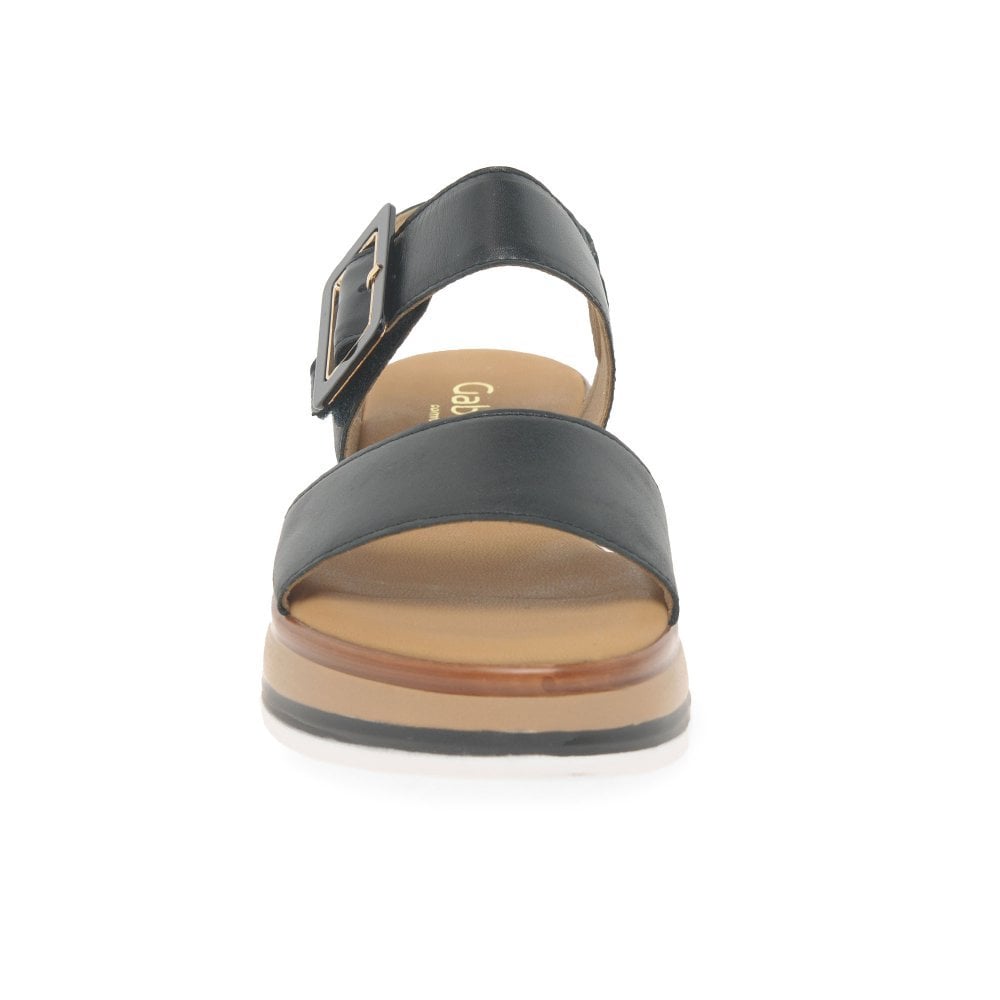 Gabor Aviemore Leather Wedge Sandal - Black - image 003 |ww_colour=black|ww_order=003|