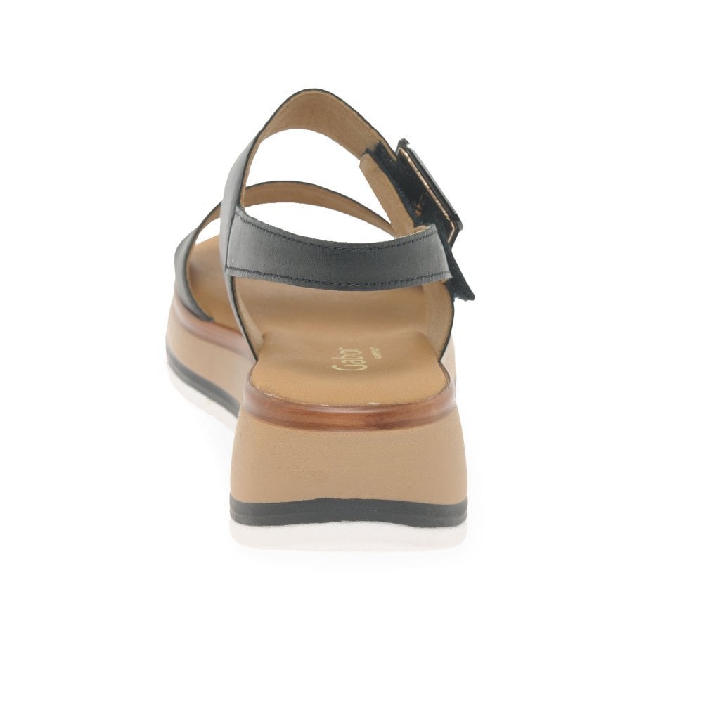 Gabor Aviemore Leather Wedge Sandal - Black - image 005 |ww_colour=black|ww_order=005|