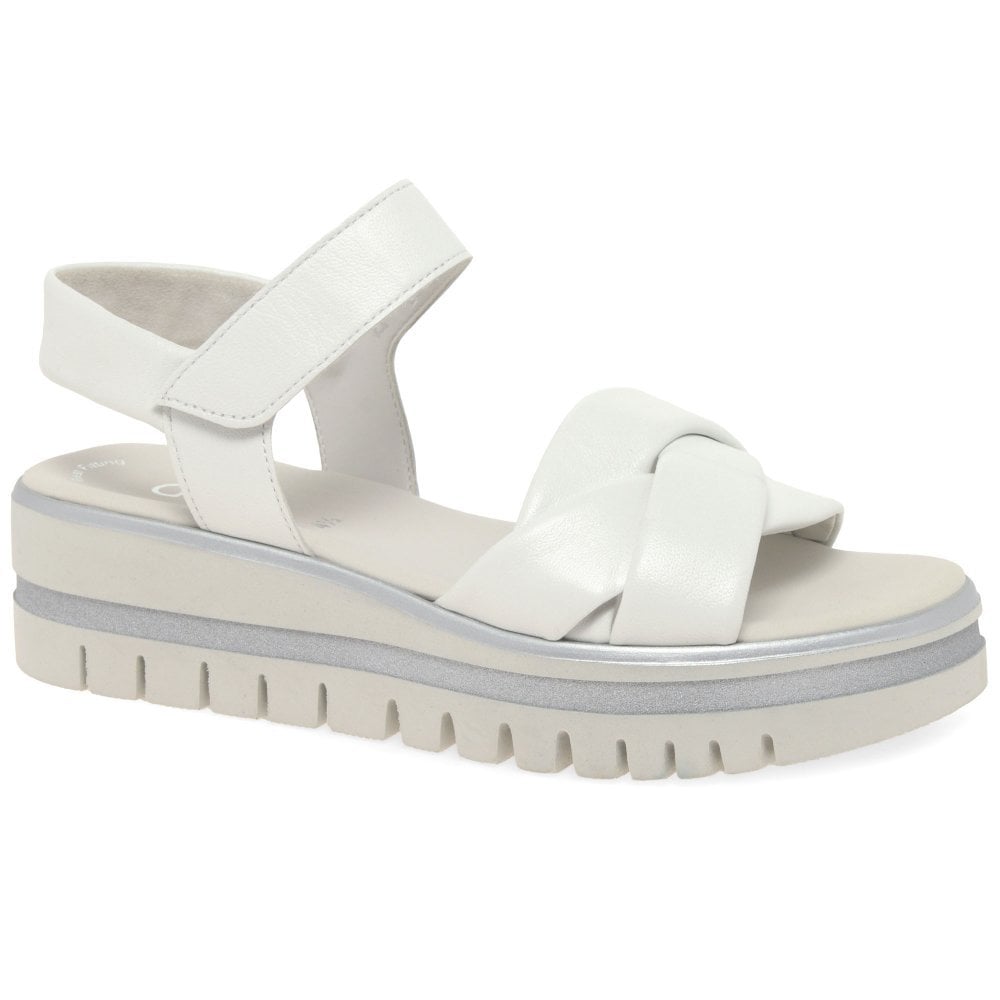 Gabor Abide Platform Sandal - White - image 001 |ww_colour=white|ww_order=001|