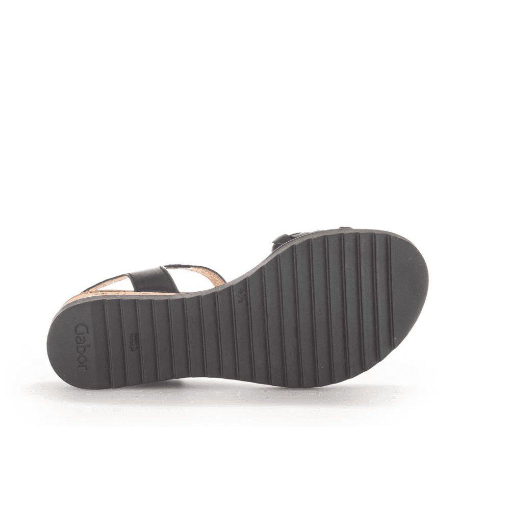 Gabor Rose Wedge Sandal - Black - image 002 |ww_colour=black|ww_order=002|