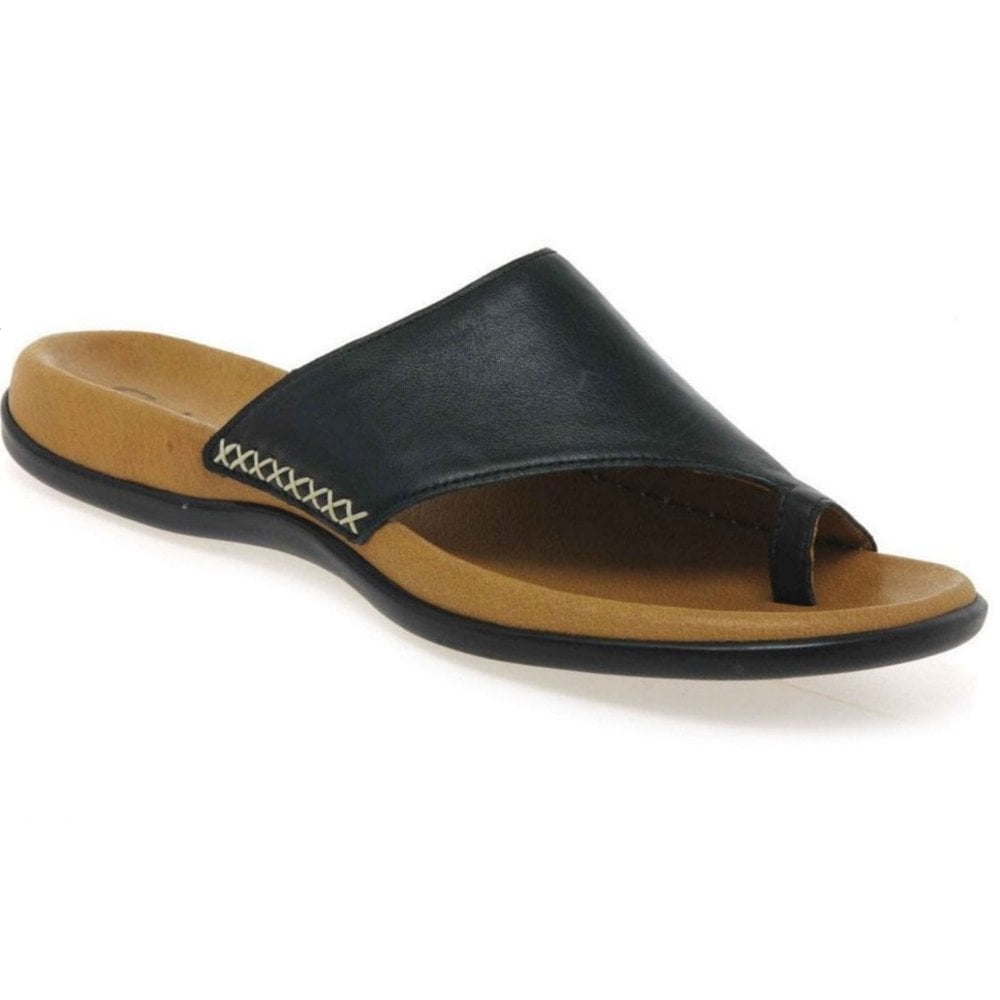 Gabor Lanzarote Mule Style Sandal - Black Leather - image 001 |ww_colour=black-leather|ww_order=001|