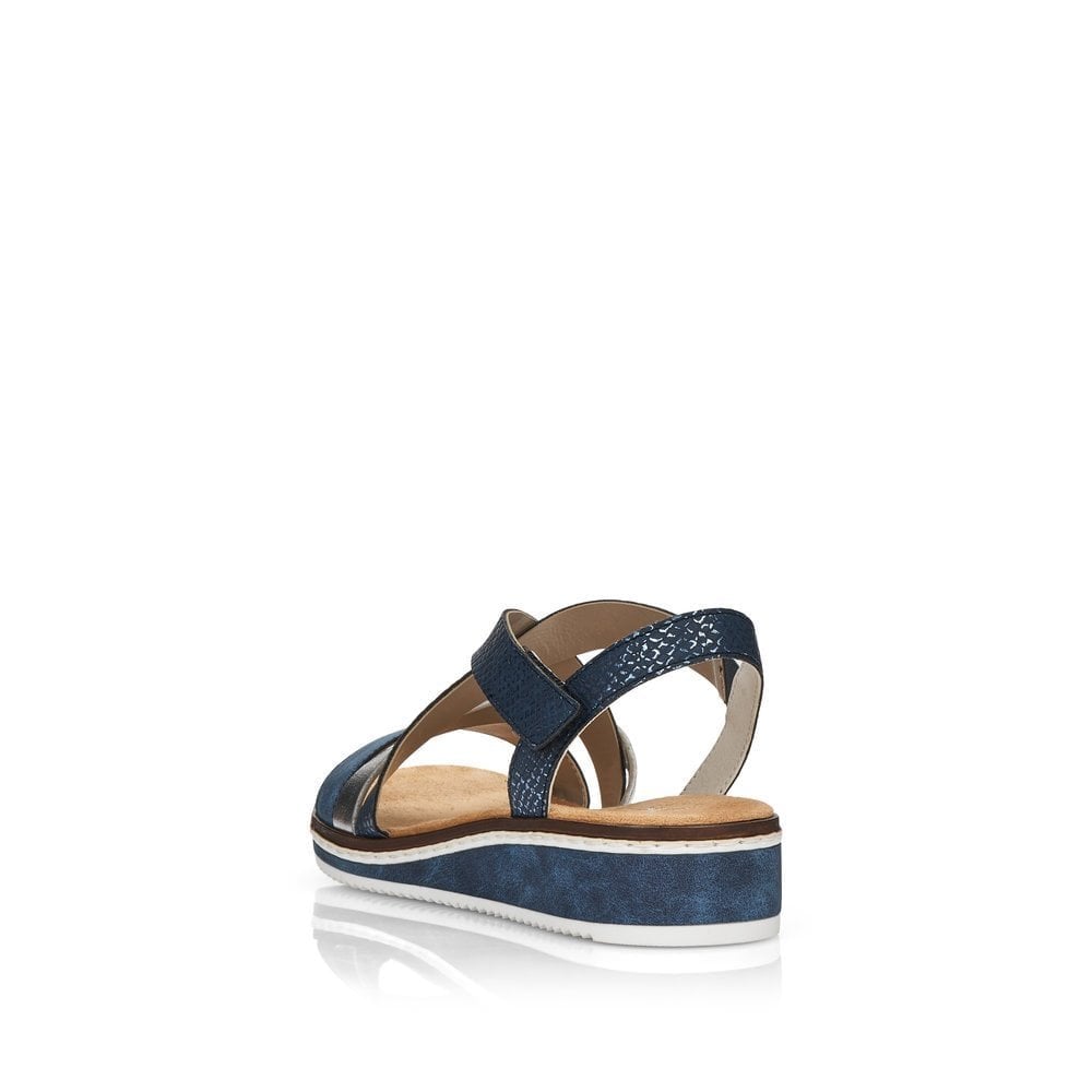 Rieker V3663 Hook & Loop Fastening Sandal - Blue Combi - image 005 |ww_colour=blue-combi|ww_order=005|