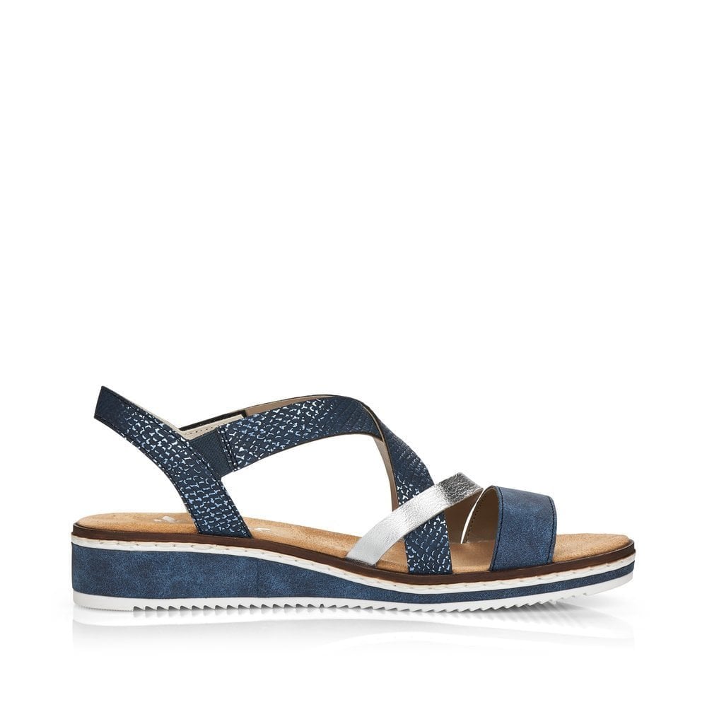 Rieker V3663 Hook & Loop Fastening Sandal - Blue Combi - image 006 |ww_colour=blue-combi|ww_order=006|