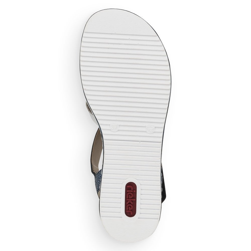 Rieker V3663 Hook & Loop Fastening Sandal - Blue Combi - image 007 |ww_colour=blue-combi|ww_order=007|