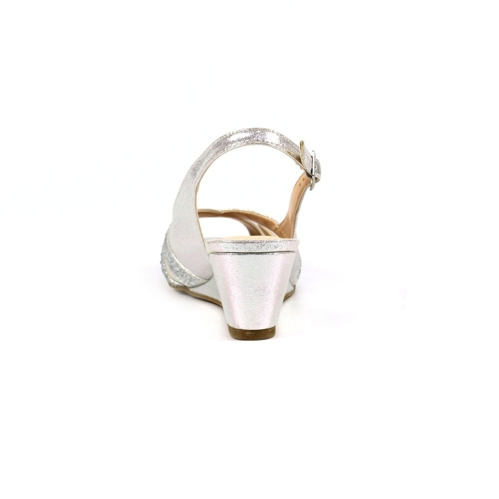 Lunar Emmerline Slingback Wedge Sandal - Silver - image 004 |ww_colour=silver|ww_order=004|