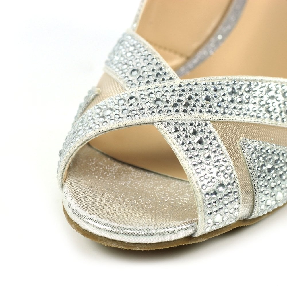Lunar Emmerline Slingback Wedge Sandal - Silver - image 006 |ww_colour=silver|ww_order=006|