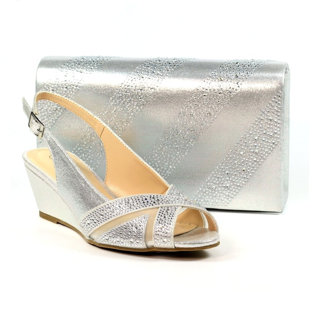 Lunar Emmerline Slingback Wedge Sandal - Silver - image 007 |ww_colour=silver|ww_order=007|