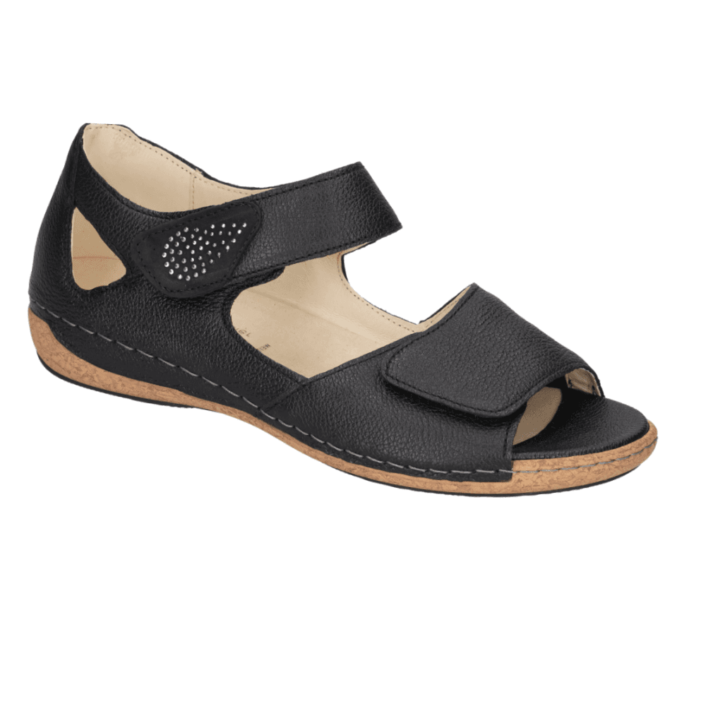 Waldlaufer Heliett Wide Fitting Sandal - Black - image 001 |ww_colour=black|ww_order=001|