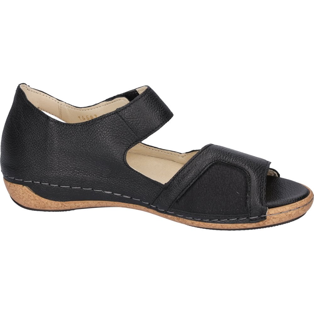Waldlaufer Heliett Wide Fitting Sandal - Black - image 003 |ww_colour=black|ww_order=003|