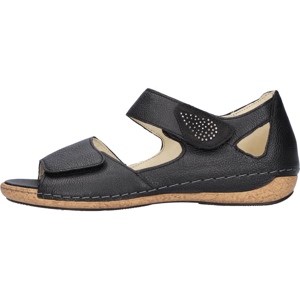 Waldlaufer Heliett Wide Fitting Sandal - Black - image 004 |ww_colour=black|ww_order=004|