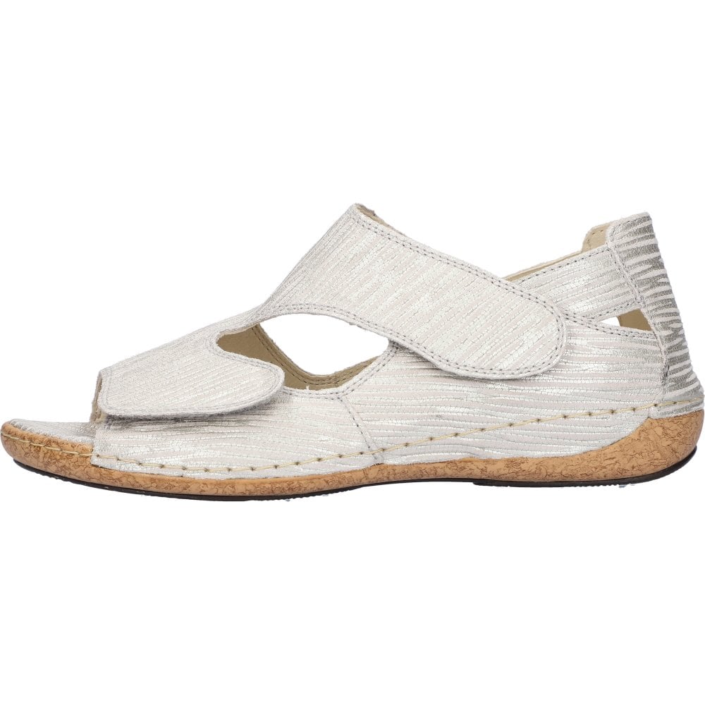 Waldlaufer Heliett Wide Fitting Sandal - Stone/Stein - image 002 |ww_colour=stone-stein|ww_order=002|