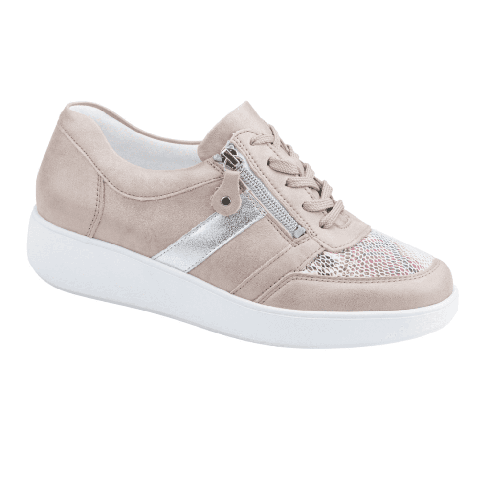 Waldlaufer K-Lili Wide Fit Casual Trainer Shoe - Apricot - image 001 |ww_colour=apricot|ww_order=001|