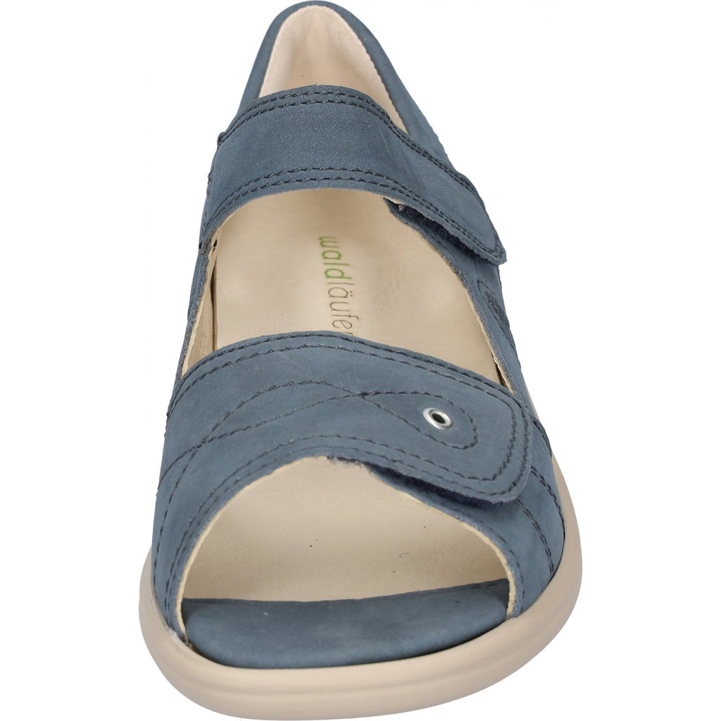 Waldlaufer Kara Hook & Loop Fastening Sandal - Denim - image 002 |ww_colour=denim|ww_order=002|