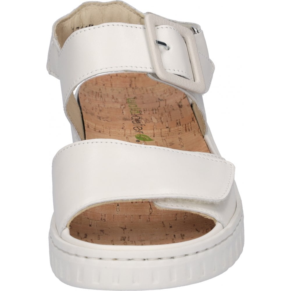 Waldlaufer 955004  Willow Leather Adjustable Wedge Sandal - Off White - image 002 |ww_colour=off-white|ww_order=002|