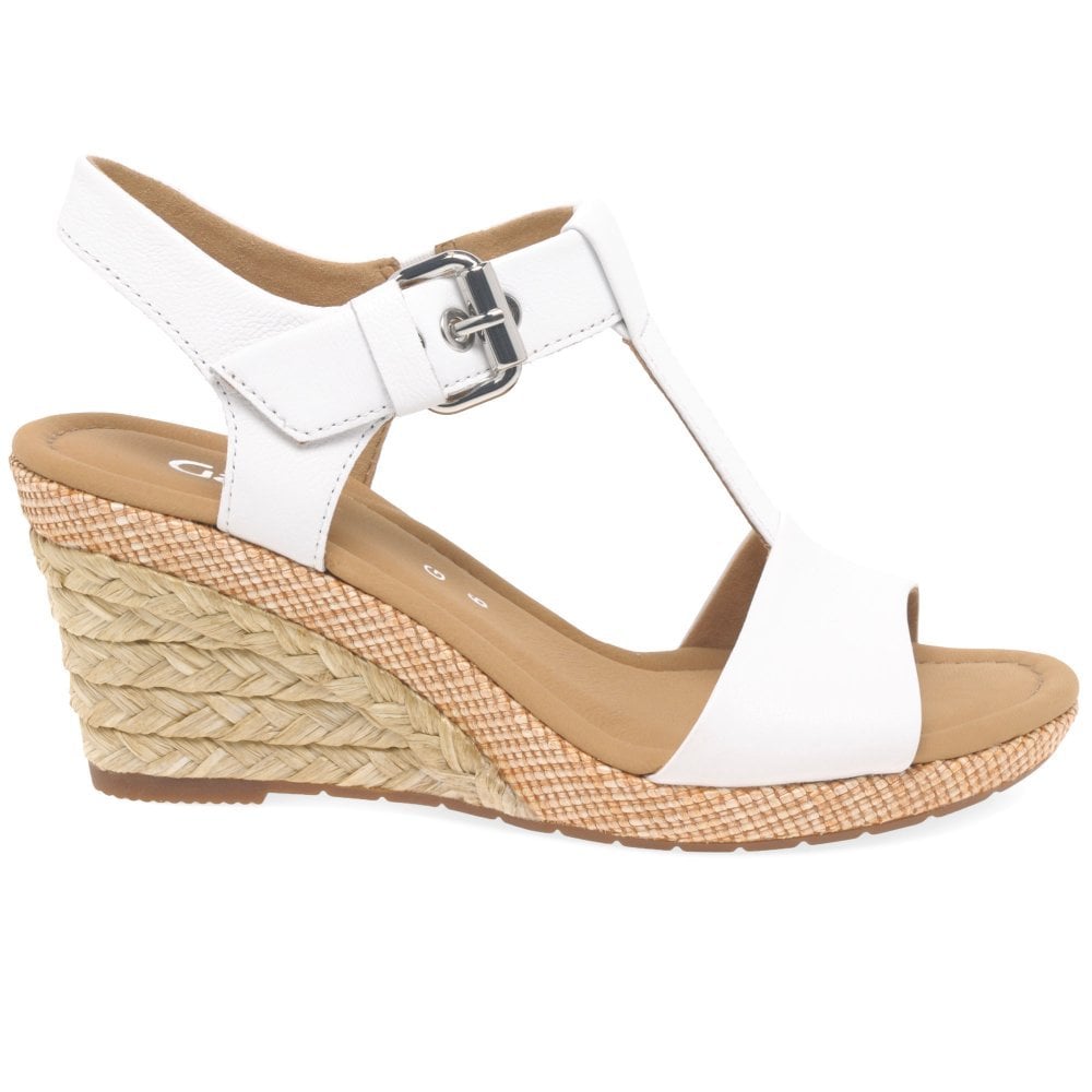 Gabor Karen Wedge Sandal - White 40 - image 002 |ww_colour=white-40|ww_order=002|