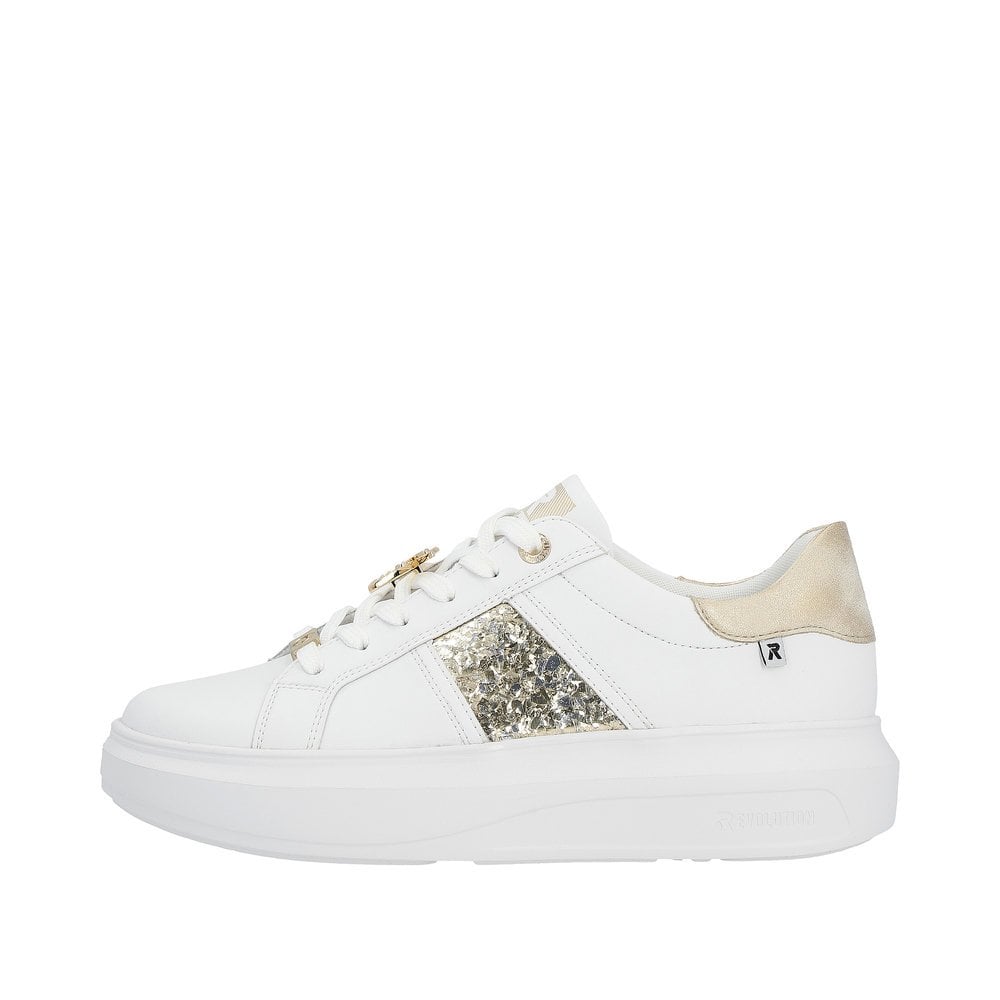 Rieker W1202 Ladies Lace-up - White Combi - image 004 |ww_colour=white-combi|ww_order=004|