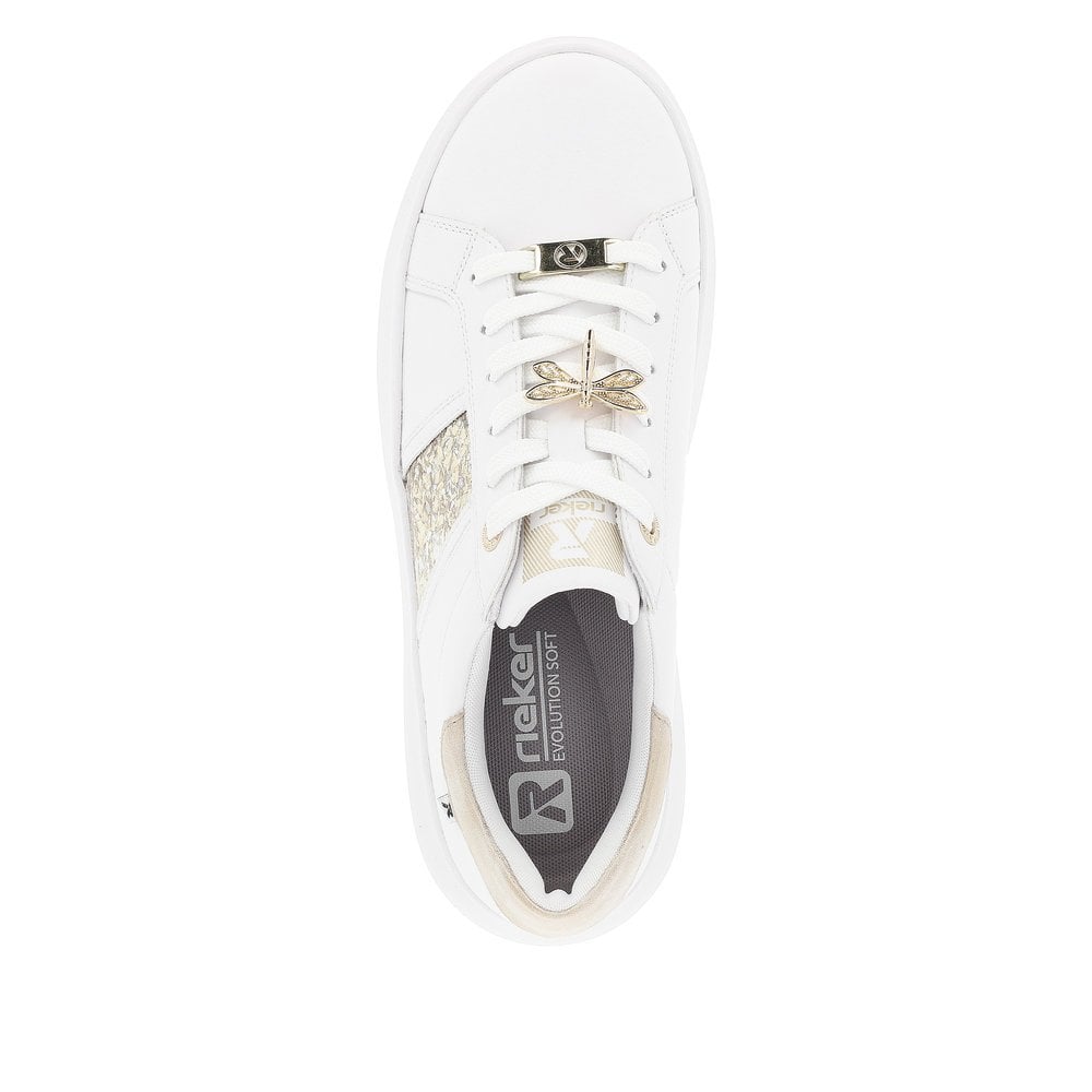 Rieker W1202 Ladies Lace-up - White Combi - image 006 |ww_colour=white-combi|ww_order=006|
