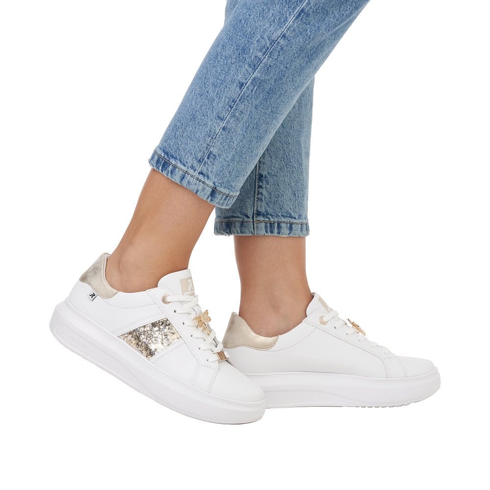 Rieker W1202 Ladies Lace-up - White Combi - image 010 |ww_colour=white-combi|ww_order=010|